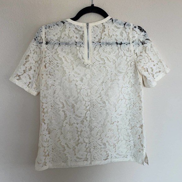Madewell ivory lace refined tee XXS - Picture 4 of 5